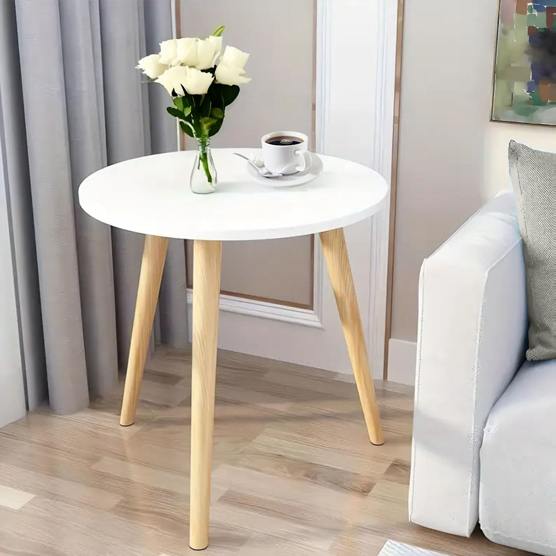 NNEAGS 2X 60x72cm White Small Side Coffee Table Living Room Balcony Home D?cor Style