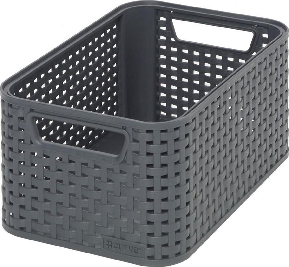 Curver style basket s rattan style anthracite 12.9x28.5x19.4cm
