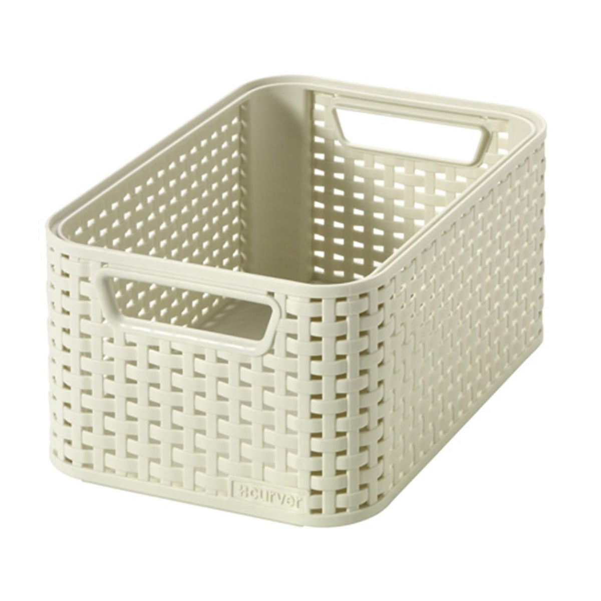 Curver style basket s rattan style ivory 12.9x28.5x19.4cm