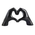 Nordic Style Heart Gesture Sculpture Resin Abstract Hand Love Statue Figurines Wedding Home Living Room Desktop Ornaments