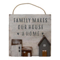 White Wooden Home Sign