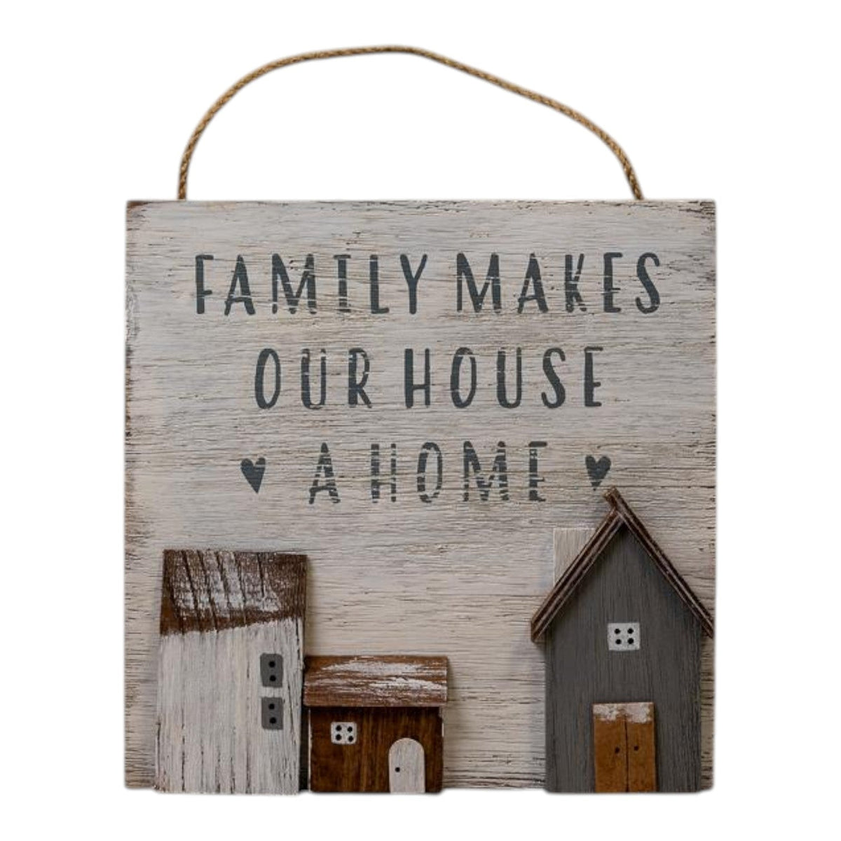White Wooden Home Sign